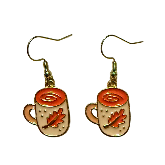 Fall Coffee Mug Earrings