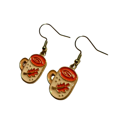 Fall Coffee Mug Earrings